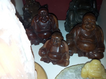 HAPPY BUDDHA HOLZ 9CM