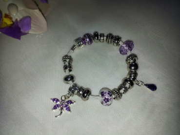 Libellen Beads - Armband lila