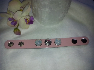 3ER LEDER-ARMBAND ROSA