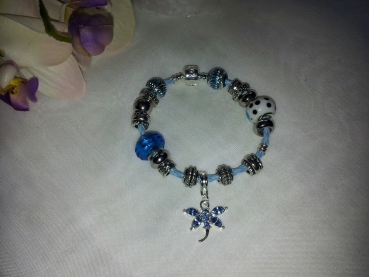 Libellen Beads - Armband petrol