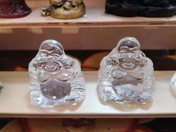 GLAS HAPPY BUDDHA SITZEND